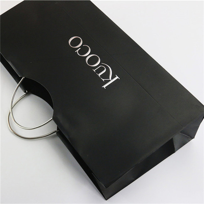 SGS Personalized Paper Bags Custom Printed Black Luxury Paper Gift Bags With Handles