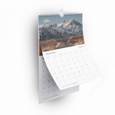 Embossing Debossing Monthly Wall Calendars Custom 365 Days Desk Advent Calendar