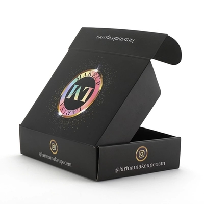 Embossing Debossing Cosmetic Black Mailer Box Wig Storage Box Customized Size