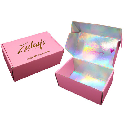 Laser Custom Mailer Shipping Box CMYK Color Card Board Shoe Boxes