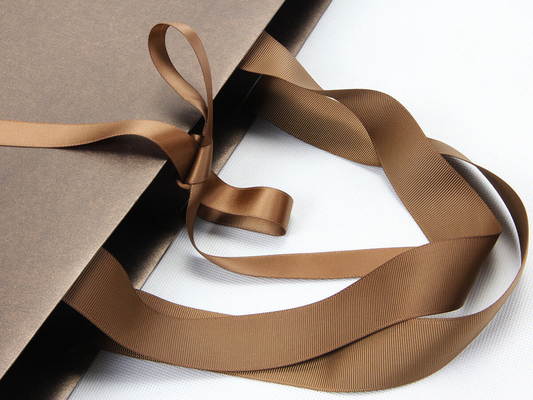 Bright Gold Iridescent Paper Bags Screen Printing Brown Paper Gift Bags