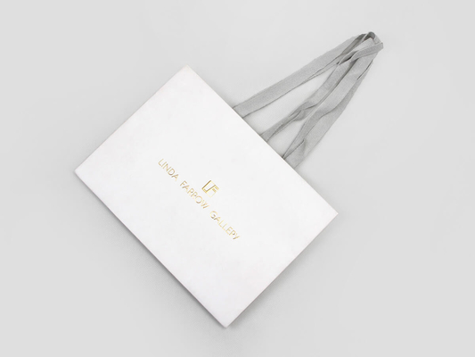 White Personalized Paper Bags High End Glasses Shopping Paper Bags
