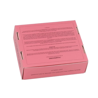 Gloss Matt Varnishing Pink Mailer Shipping Box Cosmetics Packaging Boxes OEM Logo