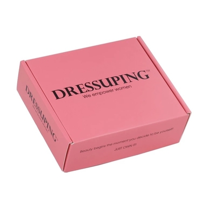 Gloss Matt Varnishing Pink Mailer Shipping Box Cosmetics Packaging Boxes OEM Logo