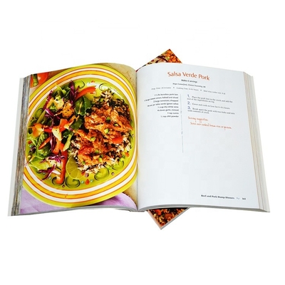 CMYK Color Recipe Cook Book Softcover Binding Coated Paper Book Printing