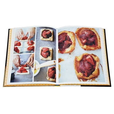 CMYK Color Recipe Cook Book Softcover Binding Coated Paper Book Printing