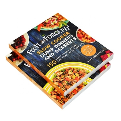 CMYK Color Recipe Cook Book Softcover Binding Coated Paper Book Printing