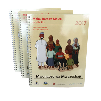 Spiral Bound Educational Textbook 100gsm 120gsm 140gsm Hardcover Paperback Book