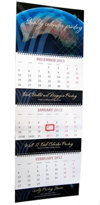 Grey Cardboard Table Desk Calendar Printing Wall Calendars Hot Stamping