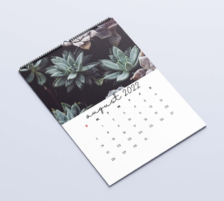 Matte Lamination Desk Calendar Printing 600-1000gsm Monthly Wall Calendars