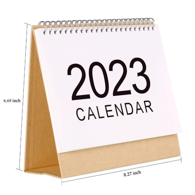 2023 Printing Monthly Calendar 1400gsm 1800gsm Cardboard Desk Calendar