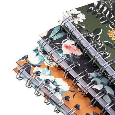 60gsm-400gsm Custom Printed Spiral Notebooks Stationary A5 Wire Binding Note Book