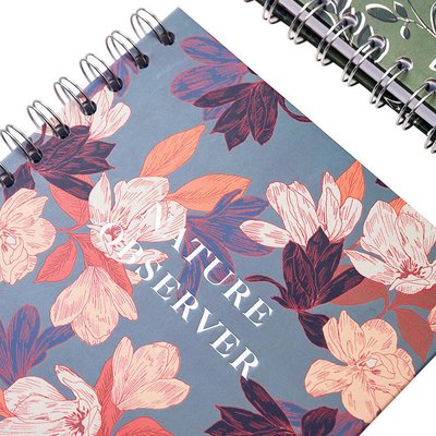 60gsm-400gsm Custom Printed Spiral Notebooks Stationary A5 Wire Binding Note Book