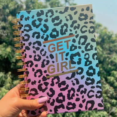 300 Page Spiral Notebook Printing Private Label A5 A4 Holographic Notebook