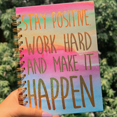 300 Page Spiral Notebook Printing Private Label A5 A4 Holographic Notebook