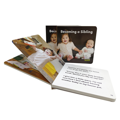 Kids OEM Custom Board Book Printing Services Children Thick Cardboard Book