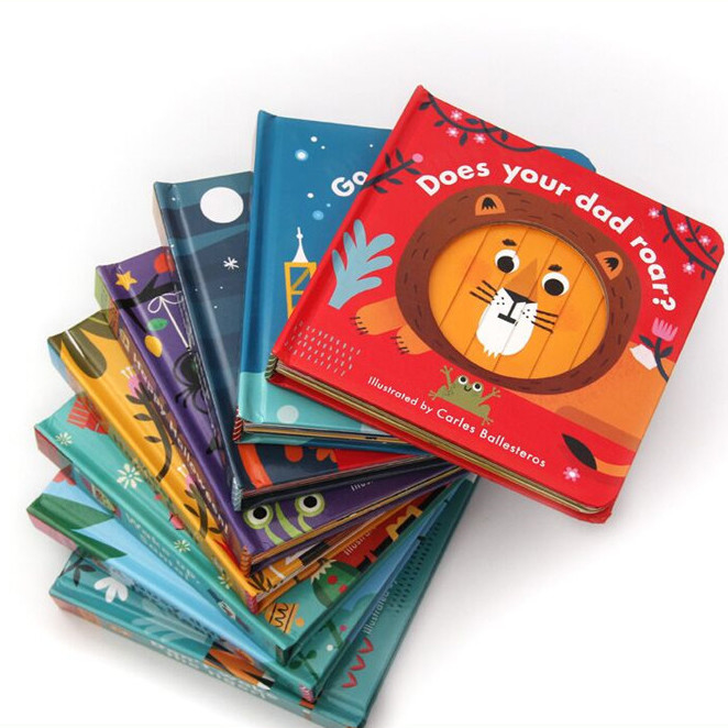 English Children Board Book Printing Cardboard Book Printing 6.5”X6.5” 7”X7” 8”X8”