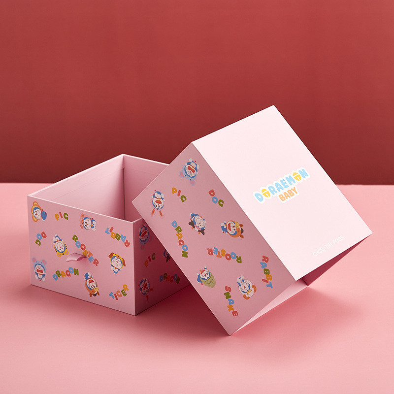 AI PDF PSD Custom Printing Rigid Cardboard Box Lovely Gift Storage Cardboard Box
